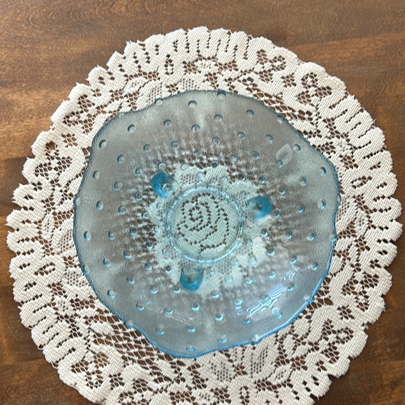 Vintage Hobnail blue glass bowl - Picture 2 of 4